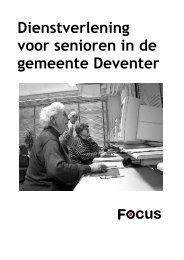 Dienstverlening voor senioren in de gemeente Deventer - Raster ...