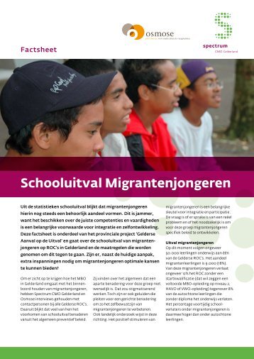 Factsheet Schooluitval Migrantenjongeren