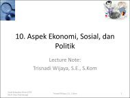 10. Aspek Ekonomi, Sosial, dan Politik - STMIK MDP Palembang