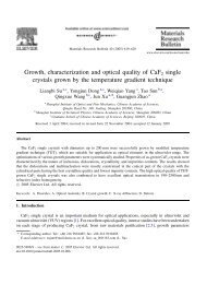 Growth, characterization and optical quality of CaF2 single crystals ...