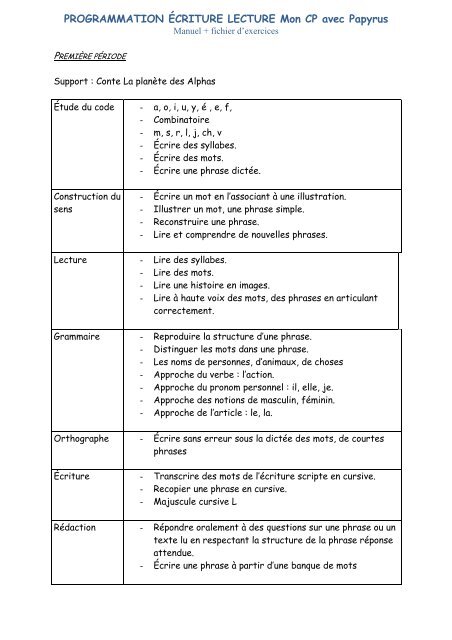 Programmation A Criture Lecture Mon Cp Avec Slecc