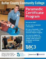 Paramedic Certificate Program - Butler County Community College