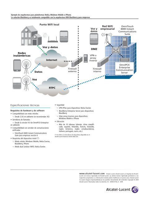 Alcatel-Lucent OmniTouch 8600 My Instant ... - M@icrotel Ltda.