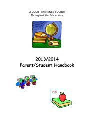 Tuscany School Handbook 2013-2014 - Calgary Board of Education