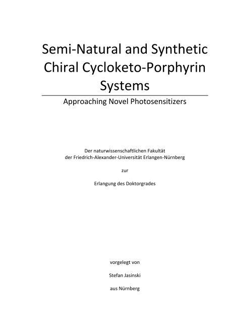 1.1 Porphyrins - Friedrich-Alexander-Universität Erlangen-Nürnberg