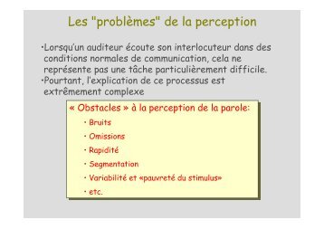 Les "problÃ¨mes" de la perception - Resodys