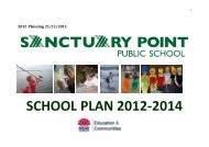 SCHOOL PLAN 2012-2014 - Sanctuary Point Public School