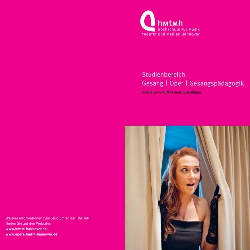 Studiengangsflyer - Hochschule für Musik, Theater und Medien ...