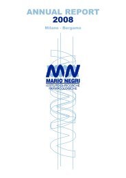 Annual Report 2009 - Istituto di Ricerche Farmacologiche Mario Negri