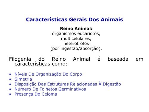 ClassificaÃ§Ã£o dos seres vivos, PorÃ­feros e CnidÃ¡rios - LaboratÃ³rio de ...