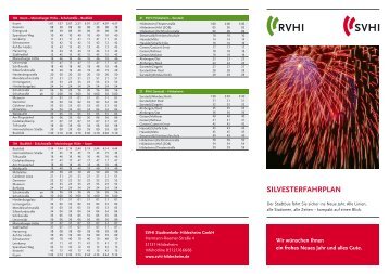 SILVESTERFAHRPLAN - SVHI - Stadtverkehr für Hildesheim