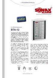 BTA-12 Datenblatt - SONAX-ALARM