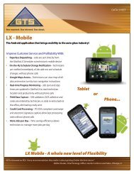 LX Mobile Brochure - Auto and Flat Glass Software from GTS Services