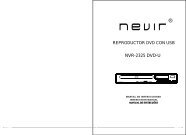 Instrucciones del control remoto Mandis NVR-2356 Nevir