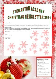 Xmas Newsletter 2011 - Stewarton