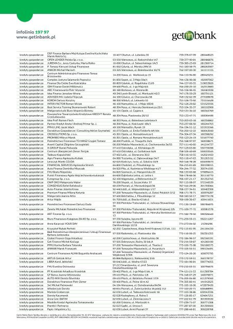 Lista poÅ›rednikÃ³w - Getin Bank