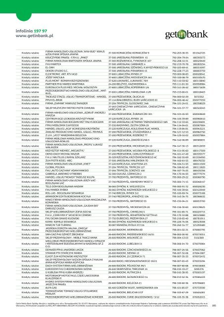 Lista poÅ›rednikÃ³w - Getin Bank