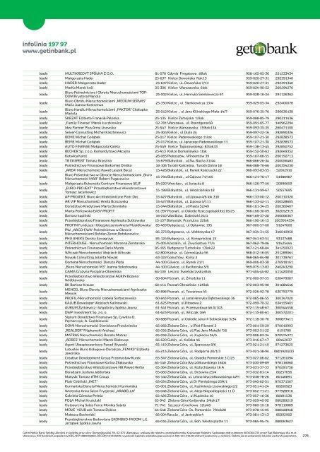 Lista poÅ›rednikÃ³w - Getin Bank