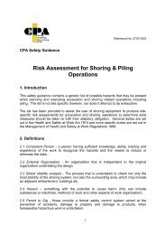 Risk Assessment for Shoring & Piling Operations - Aldridge Piling ...