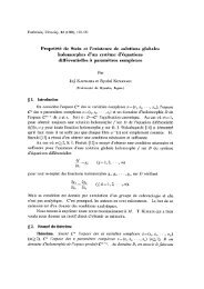 holomorphes d'un systeme d'equations differentielles a parametres ...