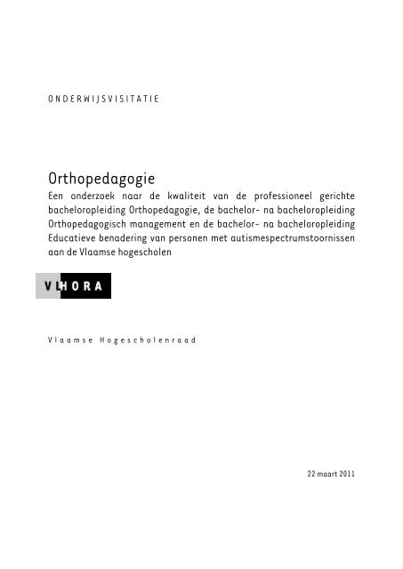 Orthopedagogie Het Hogeronderwijsregister