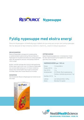 Resource Nypesuppe - nestle nutrition