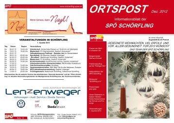 Dezember-Ausgabe - SPÃ SchÃ¶rfling am Attersee