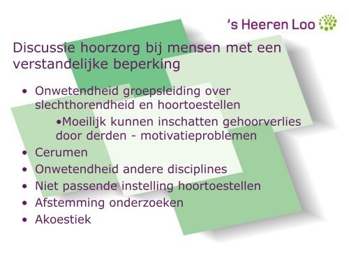 Hoorzorg binnen een instelling - Logopedie.nl