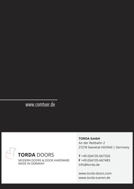 ComTuer Tradition und Denkmal (pdf, 8801 kb) - Torda Türen