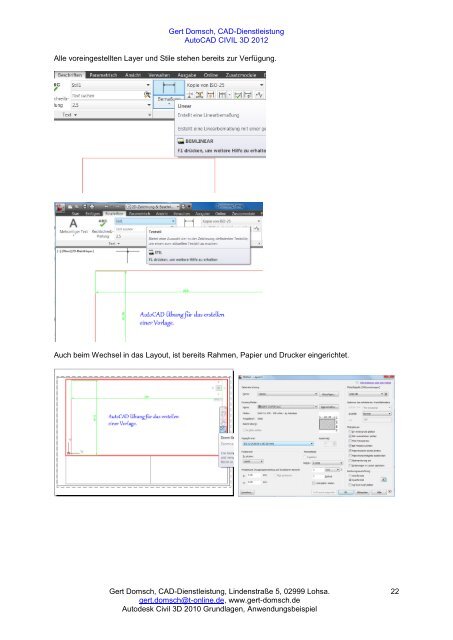 Autodesk Civil 3D 2010, - gert-domsch.de