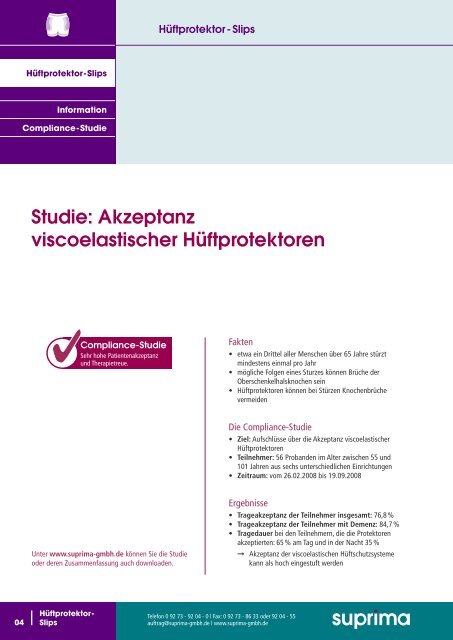 Hüftprotektor - Systeme - Suprima GmbH