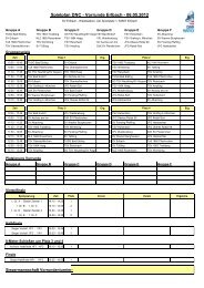 Spielplan DNC - Vorrunde Erlbach - 06.05.2012