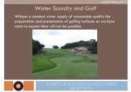 Water Scarcity and Golf - European Institute of Golf Course Architects