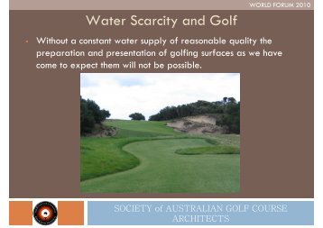 Water Scarcity and Golf - European Institute of Golf Course Architects