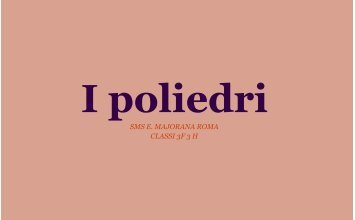 I poliedri