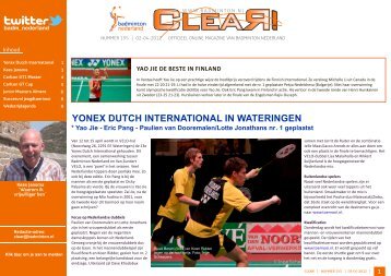 clear 155 - 02 april 2012 - Badminton Nederland