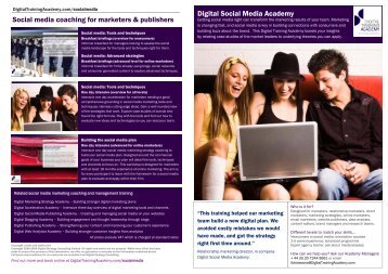 Download our Digital Social Media Academy prospectus