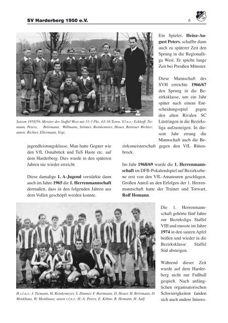 Chronik des SV-Harderberg 1950 eV - SV Harderberg von 1950 eV