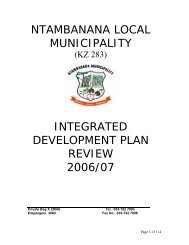 ntambanana local municipality (kz 283) - KZN Development Planning