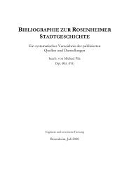 bibliographie zur rosenheimer stadtgeschichte - Stadtarchiv ...