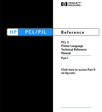 PCL 5 Printer Language Technical Reference Manual - ENWW