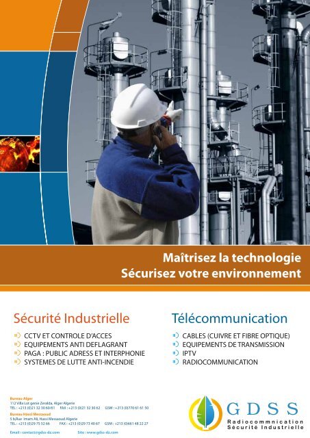 SÃ©curitÃ© Industrielle TÃ©lÃ©communication - Made-in-algeria.com