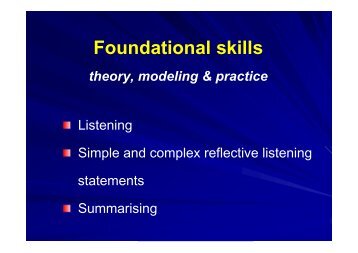 Foundational skills