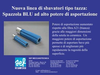Catalogo SEFXEBEC Spazzola Blu.pdf - SEF meccanotecnica