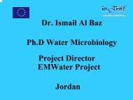 Dr. Ismail Al Baz Ph.D Water Microbiology Project Director ... - emwis