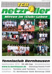 15 Bernhauser Bank Barencup 2011 Tc Bernhausen Damen Doppel