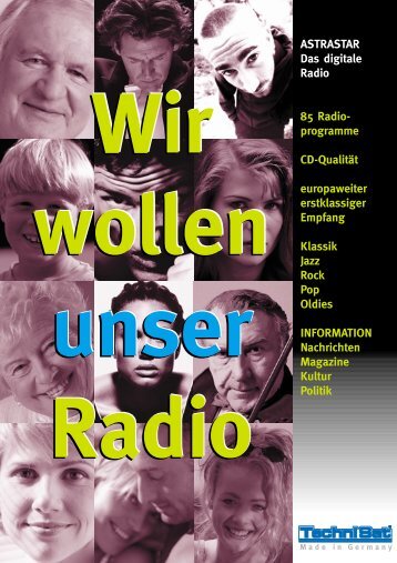 ASTRASTAR Das digitale  Radio 85 Radio- programme CD-Qualität ...