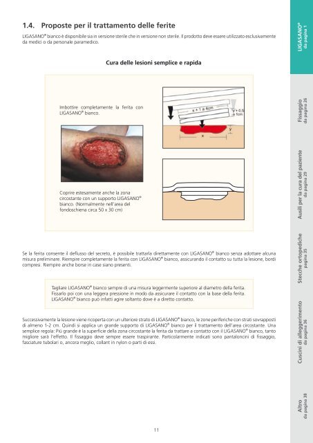 Compendio guarigione delle ferite - prevenzione - Ligasano