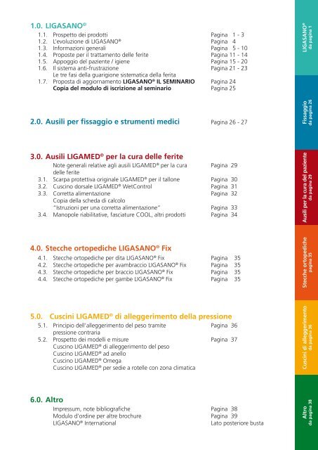 Compendio guarigione delle ferite - prevenzione - Ligasano