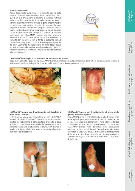 Compendio guarigione delle ferite - prevenzione - Ligasano